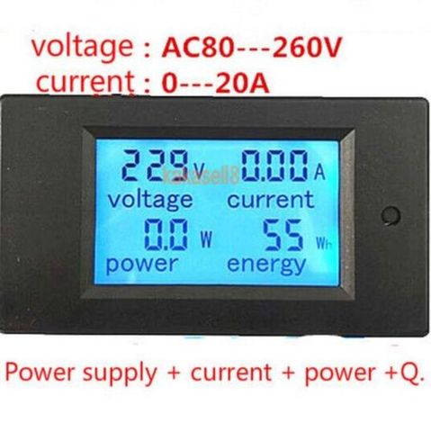 20A AC Multifunction Digital LED Power Panel Meter Monitor Power Energy voltage meter ► Photo 1/4