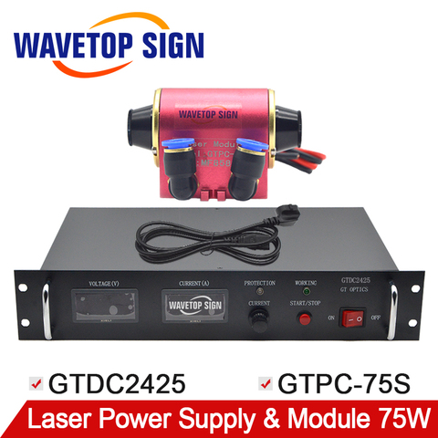 WaveTopSign YAG Laser Module GTPC-75S 75W + Laser Power Supply GTDC-2425 75W ► Photo 1/6