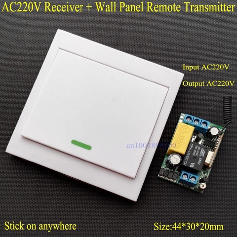 Wireless Remote Control Switch AC 220V Receiver Wall Panel Remote Transmitter Hall Bedroom Ceiling Lights Wall Lamps Wireless TX ► Photo 1/6