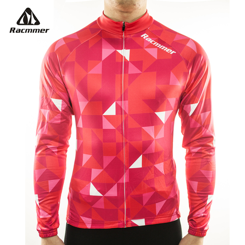 Racmmer 2022 Mens Long Sleeve Cycling Jersey Mtb Cycling Clothing Bicycle Maillot Ropa Ciclismo Sportwear Bike Clothes #CX-03 ► Photo 1/6