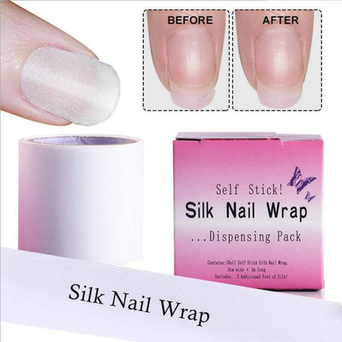 1Roll Nail Repair Fiberglass Silk Wrap Self Adhesive Strong Protect Reinforce Extension White Sticker For Broken Manicure Tool ► Photo 1/5