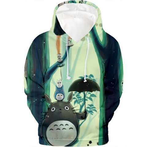 2022 Totoro 3d Hoodies Animation Sweatshirt Autumn Winter Men's Long Sleeve Pullovers Tracksuit Plus Size Fashion 3D Clothes ► Photo 1/6