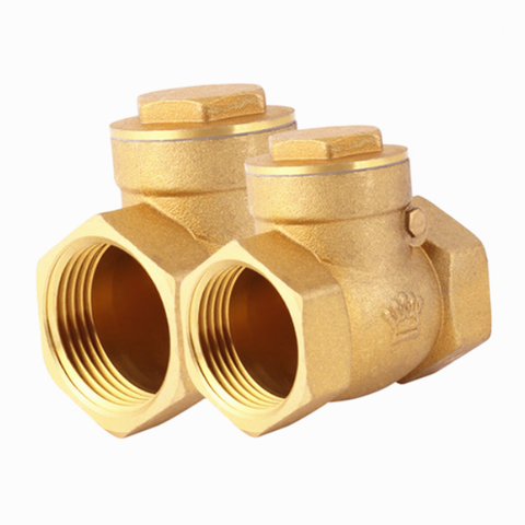 Brass wire mouth horizontal non-return valve Full Copper female thread swing check valve 1/2