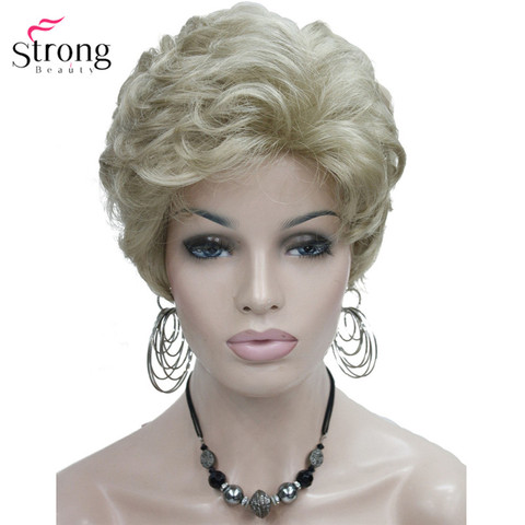 StrongBeauty Short Fluffy Natural Wave Blonde Full Synthetic Wigs Women's Hair Wig 6 colors for choose ► Photo 1/6