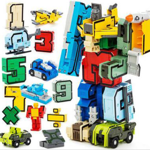 Creative Magic Number Transformation Robot Toy Digital Deformation Robot Building Blocks Numbers Robots Action Figures ► Photo 1/5