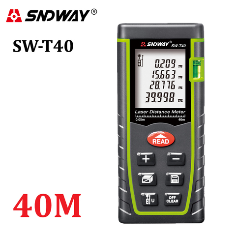 SNDWAY 40M Digital laser rangefinder 131ft handheld distance meter trena Laser range finder Area-volume-Angle tape measure tools ► Photo 1/6