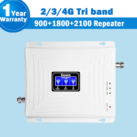 2G 3G 4G Signal Tri Band Repeater Internet Amplifier LCD Display 900/1800/2100 gsm lte Mobile Phone Cellular signal booster S61 ► Photo 1/1