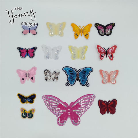 2022 year Fashion Butterfly Pattern Hot melt adhesive Applique Embroidery Patches Stripes DIY Badges Craft Clothing Accessories ► Photo 1/6