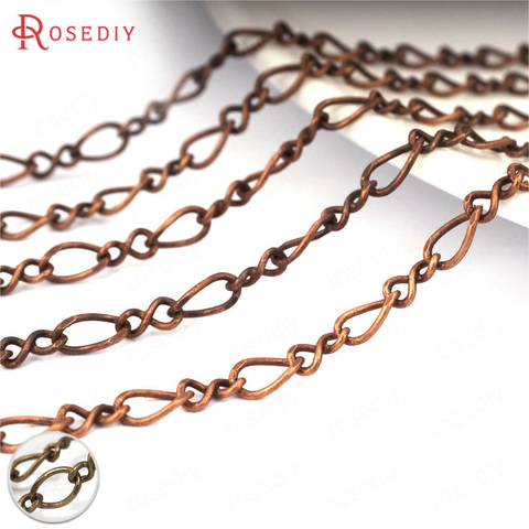 (20259)5 meters width:3.5MM Copper Twisted Link Chains Figaro Chain Necklace Chain Diy Jewelry Findings Accessories Wholesale ► Photo 1/6
