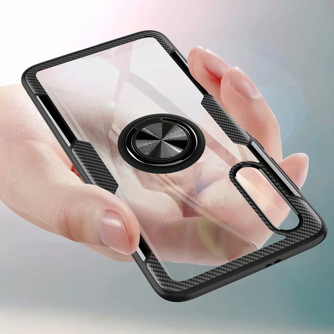 For Xiaomi Mi 9 Case With Ring Stand Magnet Transparent shockproof Protective Back Cover case for xiaomi mi9 xiaomi 9 shell ► Photo 1/6