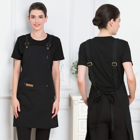 Kitchen Apron with Pockets Chef Cook Cooking Bib Aprons for Men Women Restaurant Hotel Waiter ► Photo 1/6