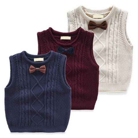 New Children's Vest for Boys Spring Autumn Knitted Baby Vests Fashion Waistcoat for Boys Baby Clothes Kids Tops Jackets colete ► Photo 1/6