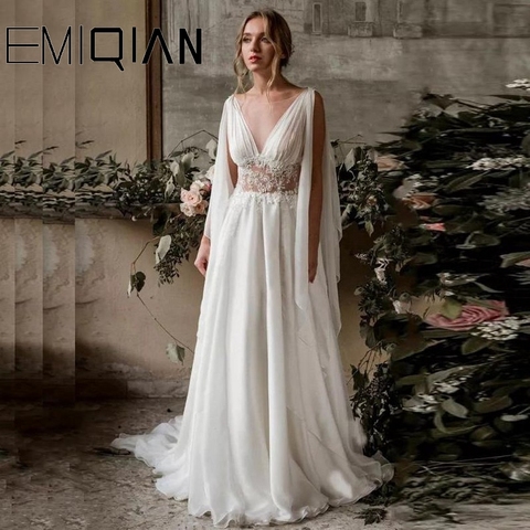 Boho Wedding Dress, Boho Dress, Ancient Greek Wedding Dress, Wedding Gown, Backless Bridal Dress ► Photo 1/4
