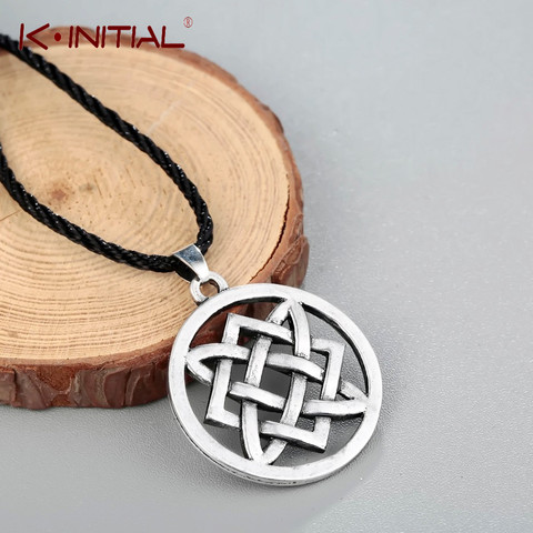 Kinitial Punk Slavic Virgin Lada Star Pendant Necklace Slavic Lada Amulet Knot Pendant Choker Necklaces Rope Chain Jewelry ► Photo 1/1