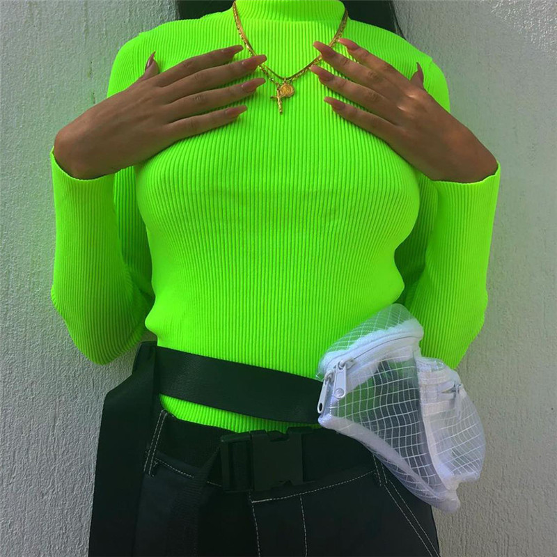 Blusa Verde Neon Verde Fluorescente Blusas Color Verde Neon Blusas