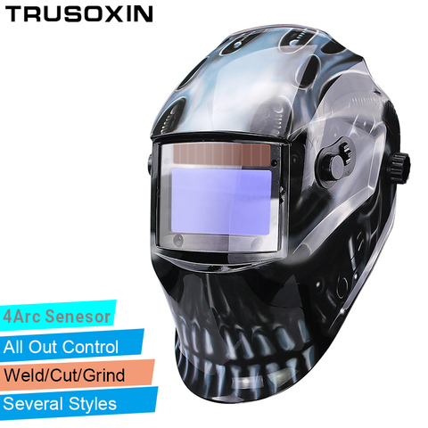 Out Adjust Big View Eara 4 Arc Sensor Grinding Cutting Solar Auto Darkening TIG MIG MMA Welding Mask/Helmet/Welder Cap/Face Mask ► Photo 1/4