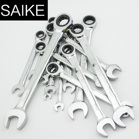 Ratchet Combination Metric Wrench Set Torque Gear Ring Wrench Nut Tools Socket Quick Release Hand Tools Set A Set of Wrench ► Photo 1/5