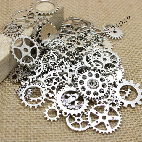  100PCS Mix Antique color Charms steampunk Gear Pendant Fit Bracelets Necklace DIY Metal Jewelry Making ► Photo 1/3