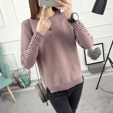 OHCLOTHING 2022 new spring Korean Short all-match winter sweater knitted shirt with long sleeves and loose women ► Photo 1/4