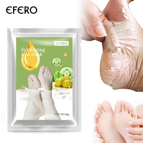 EFERO 2pcs=1pair Exfoliating Foot Peeling Mask Dead Skin Remover