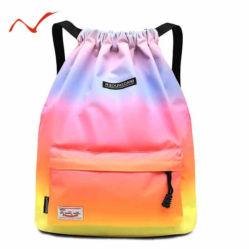 Waterproof Gradient Drawstring Gym Bag Woman Girls Sports Backpack Training  Swimming Fitness Bag Softback Surfing Bag - Price history & Review, AliExpress Seller - KXMYT Store