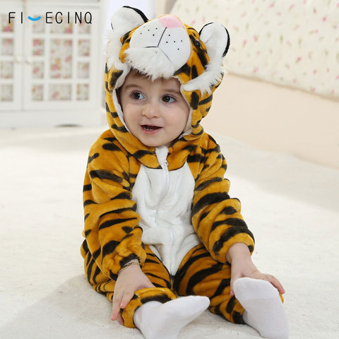 Tiger Kigurumis For Baby Animal Cosplay Costume Child Kid Boy Girl Onesie Winter Autumn Soft Pajama Fancy Infant Cute Sleep Suit ► Photo 1/4