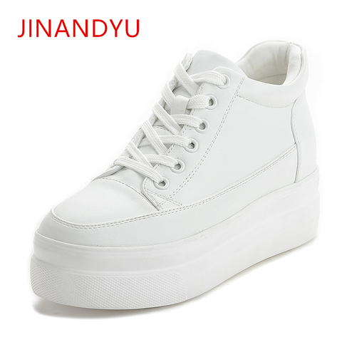 Hidden Wedge Platform Shoes Women Height Increasing Sneakers 7CM Casual White Shoes Women Leisure Lace Up Platform Sneakers 2 ► Photo 1/6