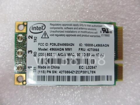 Wireless Wifi link 4965AGN MM1 802.11N adapter card for Lenovo Thinkpad 42T0865 ► Photo 1/1