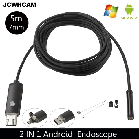 JCWHCAM 7mm Lens 5M Android USB Endoscope Camera Flexible Snake USB Pipe Inspection Android Phone OTG USB Borescope Camera - Price history | AliExpress Seller - Endoskop Ofiiical Store | Alitools.io
