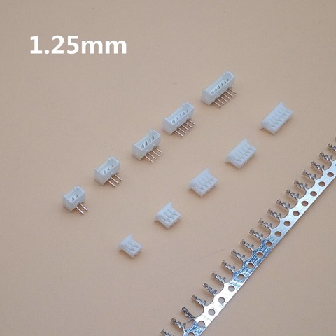20 Set 1.25mm Pitch Connector Micro JST Right Angle Pin 2/3/4/5/6/7/8/9/10P ( Pin Header + Housing + Terminal ) ► Photo 1/1