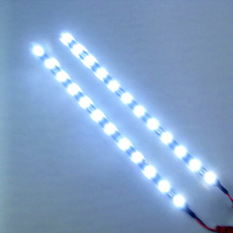 CATUO 1pc 30cm 12V 15 LED Car Auto Motorcycle Strip Lamp Flexible Light 6000K Drop Shipping ► Photo 1/5