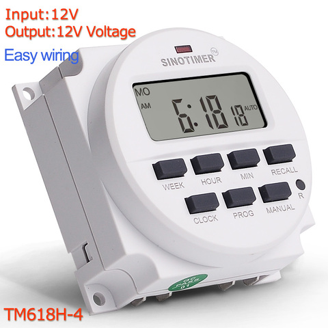 DC 12V 7 Days Weekly Programmable Digital Timer Switch Time Relay Control 12 Volt in 12/24 Hours Format Clock with Countdown OFF ► Photo 1/6