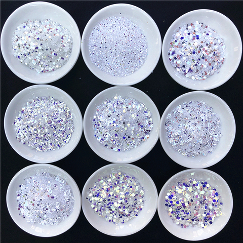 10g/Pack High Flash Crystal 1-4mm Star Heart Dot Plum PET Sequins Paillettes for Nails Art manicure/wedding decoration confetti ► Photo 1/6