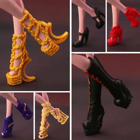 2022 Fashion long boots shoes For Monster High Doll  Lovely Orignal Shoes Doll accessories 15 style available ► Photo 1/6