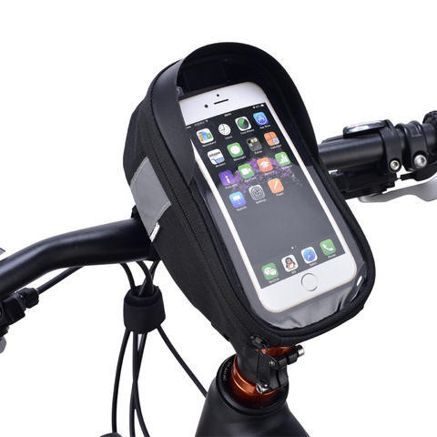 Roswheel Sahoo 112003 Cycling Bicycle Bike Head Tube Handlebar Cell Mobile Phone Bag Case Holder Case Pannier For 6.5in Phone ► Photo 1/6