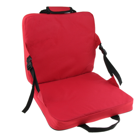 Comfortable Folding Bench Chair Seat Cushion with Backrest Fishing Cushion Seat for Outdoor Garden Patio Camping Hiking Red ► Photo 1/6