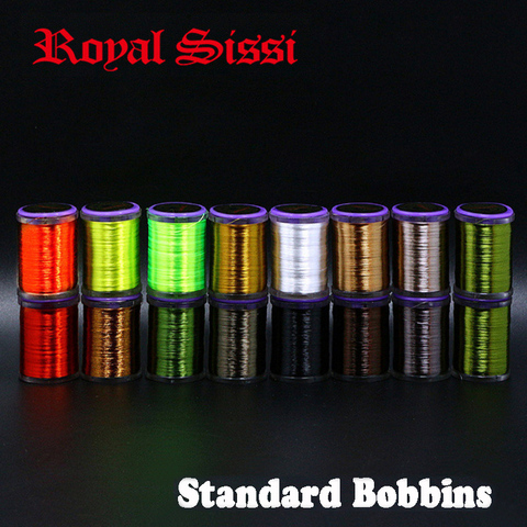 Royal Sissi 8spools set 75D high tensile fly tying thread with standard bobbin 250yds/spool hybrid filaments 8/0 waxed thread ► Photo 1/6