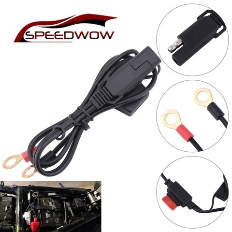 SPEEDWOW 12V Motorcycle Battery Charger Motorcycle Battery Output Connector Cable Output Connecting Terminal Ring Connector ► Photo 1/6