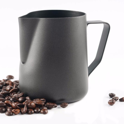 Milk Frothing Pitcher Jug, Matte Black Stainless Steel Coffee Pot, Suitable for Coffee, Latte and Frothing Milk ► Photo 1/6