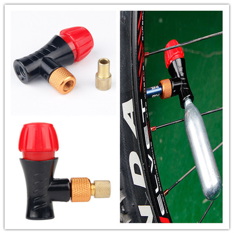 Bicycle air pump valve AV/FV portable CO2 air bottle valve head schrader&presta valve universal mtb Air Inflator Accessories ► Photo 1/4