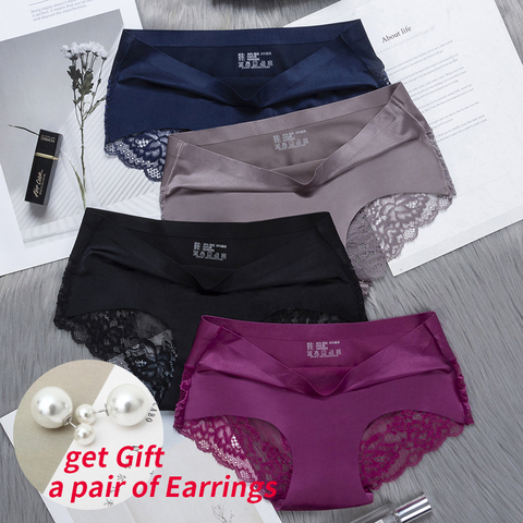 BZEL 3 Pieces/lot Women Sexy Panties Breathable Transparent Underwear Lace  Panties Women's Silky Briefs Seamless Panties 5Colors - Price history &  Review, AliExpress Seller - MangrovePajamas Store