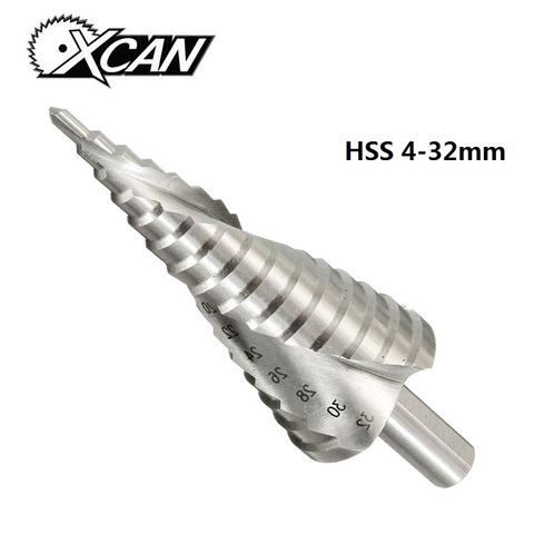 Xcan Free Shipping 1pcs 4-12 4-32mm Pagoda Drill Hexagon Screw Drill HSS Power Tools  Spiral Grooved Metal Steel Step Drill Bit ► Photo 1/6