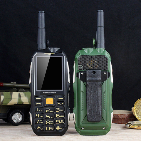 Mafam M2+ Rugged Mobile Phone With Antenna Good Signal UHF Walkie Talkie 1.5W Power Bank Torch Intercom Feature Cellphone ► Photo 1/6