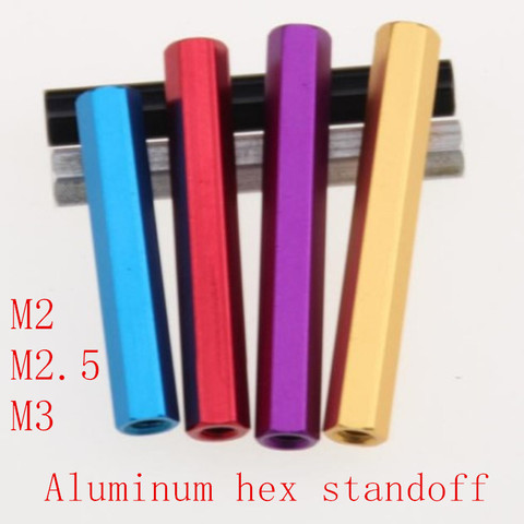 10pcs aluminum hex standoff  m2 M2.5 m3 Aluminum Hex Standoff Spacer For RC Parts ► Photo 1/1