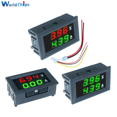diymore Mini Digital Voltmeter Ammeter DC 100V 10A Panel Amp Volt Voltage Current Meter Tester 0.56