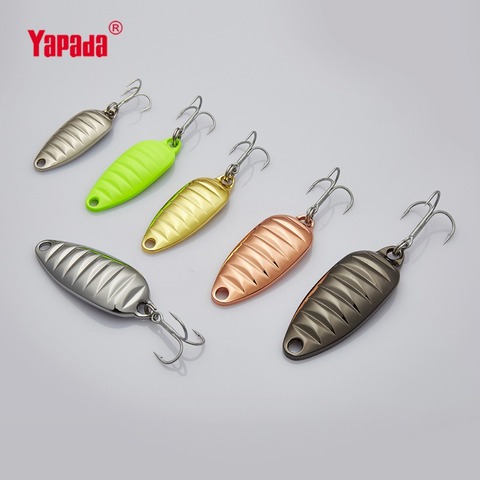 YAPADA Spoon 010 Stone Shell 5g/7g/10g/15g Multicolor 40mm/46mm/50mm/60mm Treble HOOK Metal Spoon Fishing Lures ► Photo 1/6