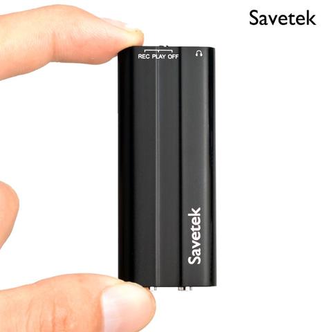 Savetek Voice Activated 8GB 16GB Mini USB Pen Digital Audio Recorder with Mp3 Player 50 Hrs Battery Life 192Kbps with Clip ► Photo 1/6