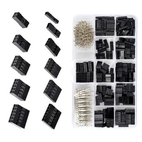 620Pcs Dupont Connector 2.54mm, Dupont Cable Jumper Wire Pin Header Housing Kit, Male Crimp Pins+Female Pin Terminal Connector ► Photo 1/3