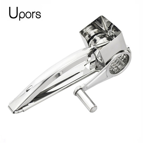 UPORS Stainless Steel Rotary Cheese Grater 4 Styles Butter Grater Manual Control Cheese Slicer Cutter Butter Shredder ► Photo 1/1