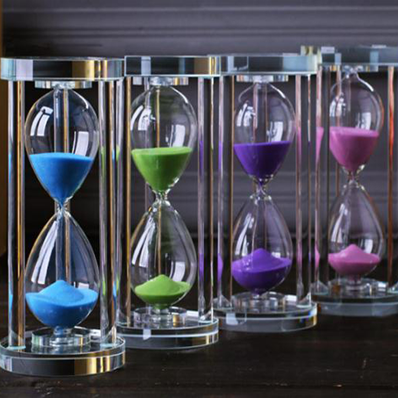 30-60 Minutes Colorful Sand Glass Valentine Day's Gift Time Clock Hourglass 